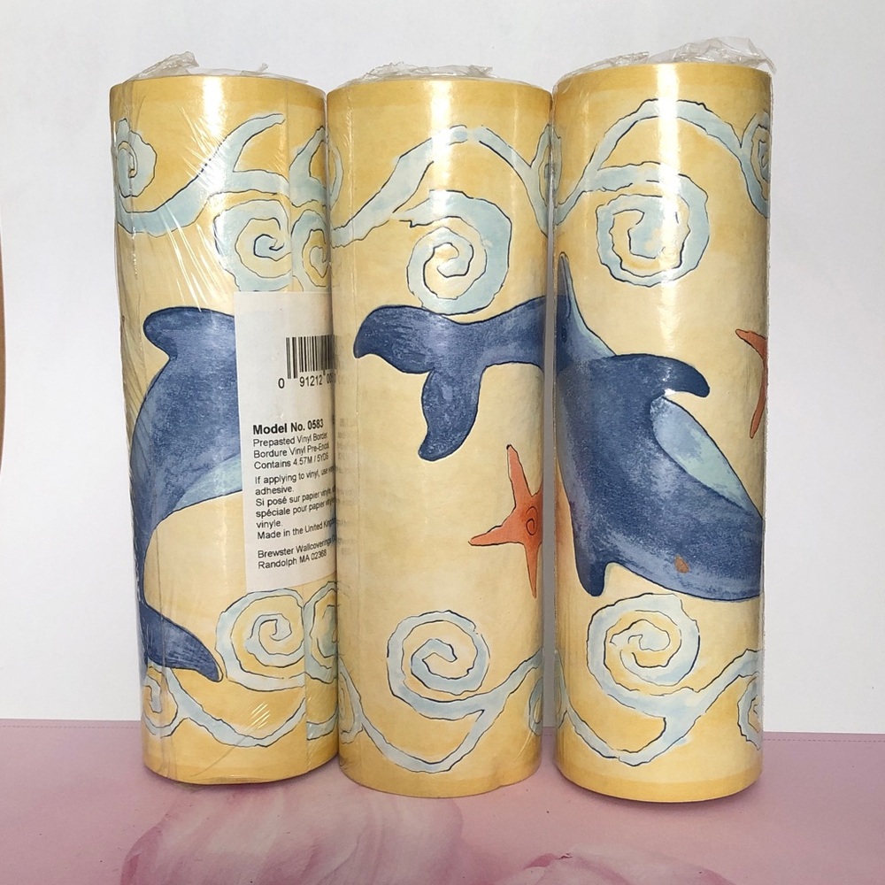 Brewster Ocean-Themed Wallpaper Border 3 Roll